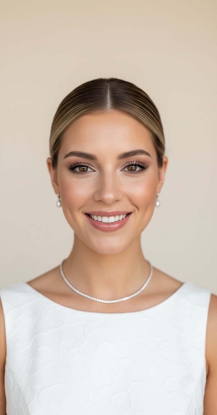 After Sleek Updo Wedding